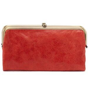 NWT Hobo Lauren Leather Clutch-Wallet Lava (RARE)